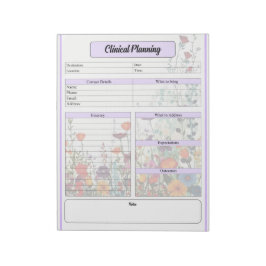 Bloco De Notas Jardim Roxo Sangrento - Planeamento Clínico