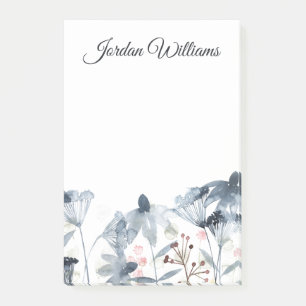 Bloco De Notas Jardins Camadas - Flores de Aquarela