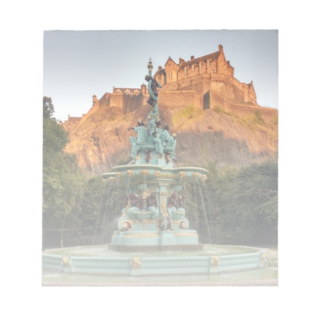 Bloco De Notas Jardins da Rua Princesa do Castelo de Edimburgo (Frente)