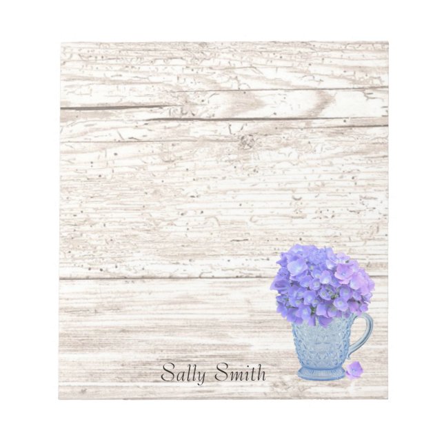 Bloco de Notas Jarro Hydrangea (Frente)