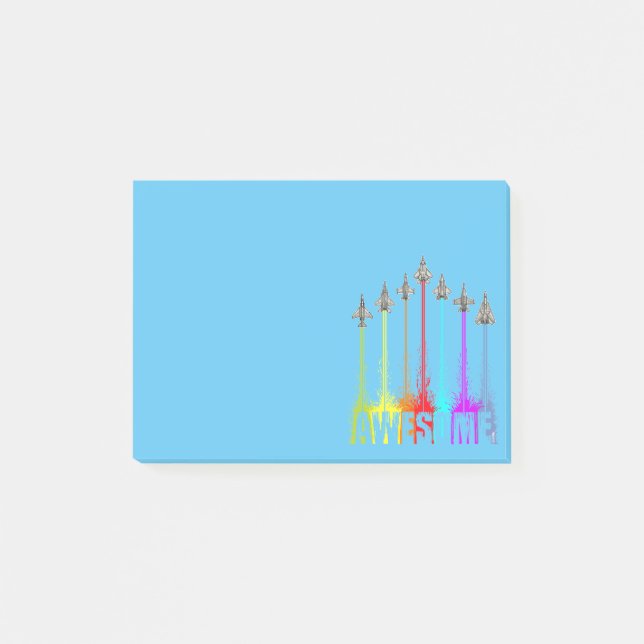 Bloco De Notas Jatos de caça incríveis (Frente)