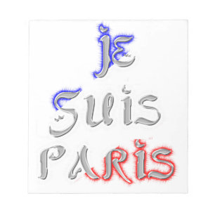 Bloco De Notas Je Suis Paris Eu amo Paris