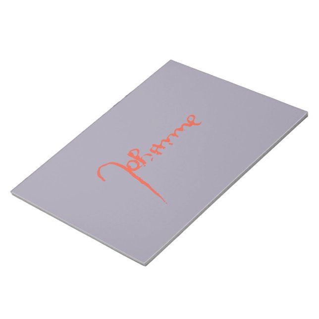 Bloco De Notas Jeanne d'Arc Saint Joan Heilige Johanna Signature (Inclinado)