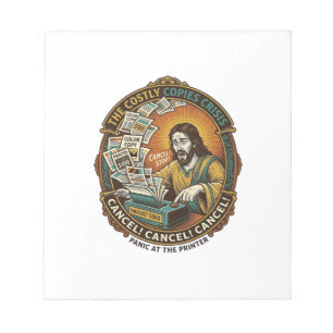 Bloco De Notas Jesus Acidental 100 Cópias Coloridas Erro de Impre