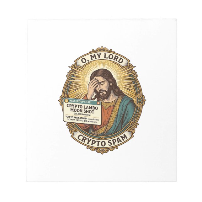 Bloco De Notas Jesus Adicionou Spam Crypto Grupo de Chat Irritaçã (Frente)
