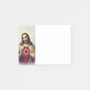 Bloco De Notas Jesus com coração sagrado de incandescência