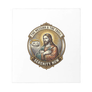 Bloco De Notas Jesus Cruzando os Braços Emoji de Rosto de Troll d