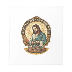 Bloco De Notas Jesus Desinflou Completamente Bola de Yoga Chata H