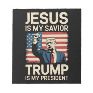 Bloco De Notas Jesus É Meu Salvador Trump É Meu Presidente 47 EUA