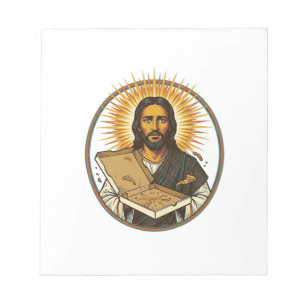 Bloco De Notas Jesus Enganado Por Caixa de Pizza Vazia Humor de C