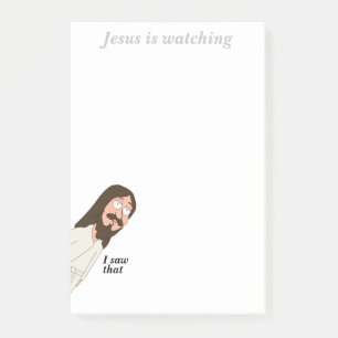 Bloco De Notas Jesus Está Assistindo Notas Engraçadas Pós-Ti®