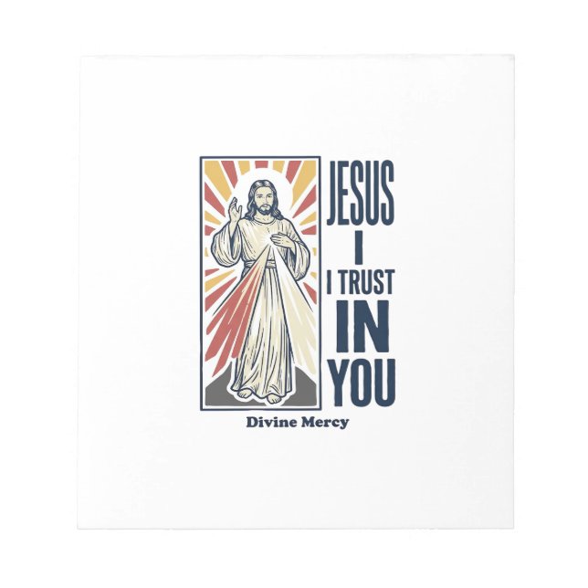 Bloco De Notas Jesus Eu Confio Em Você Camisa Projeto Divina Mise (Frente)