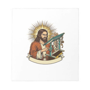 Bloco De Notas Jesus Mesa de Pé Quebrada Presa no Meio Escritório