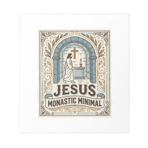 Bloco De Notas Jesus Monástico Minimalista Jesus Monástico Minima