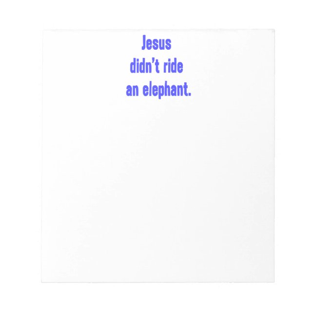 Bloco De Notas Jesus Não Montou Elefante (Frente)