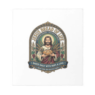 Bloco De Notas Jesus Pão Da Vida Jesus Pão Vida Padaria Cristo