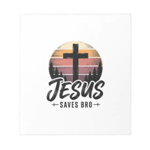 Bloco De Notas Jesus Salva Camisa Bros Vintage Cruz Cristã Desi