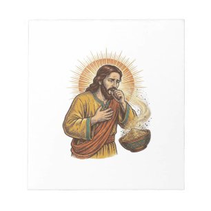 Bloco De Notas Jesus Sufocando Migalha de Chip de Tortilha Seca H