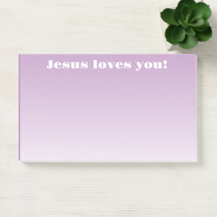 Bloco De Notas Jesus te ama! ombre roxa
