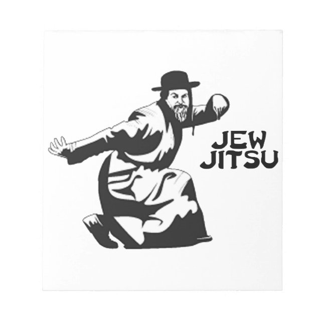 Bloco De Notas Jew Jitsu Notepad | Presentes do Bar judeu Mitzvah (Frente)
