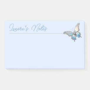 Bloco De Notas Jewel Butterfly Opal e Prata