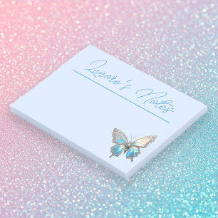 Bloco De Notas Jewel Butterfly Opal e Prata