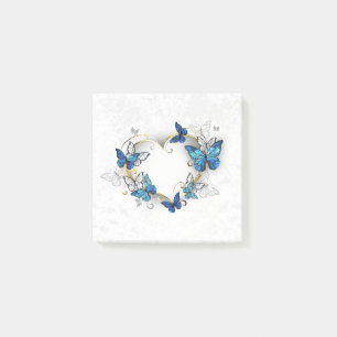 Bloco De Notas Jewelry Heart with Butterflies Morpho