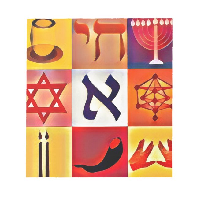 Bloco De Notas Jewish Symbols (Frente)