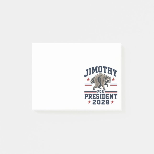 Bloco De Notas Jimothy para presidente 2028 (Frente)