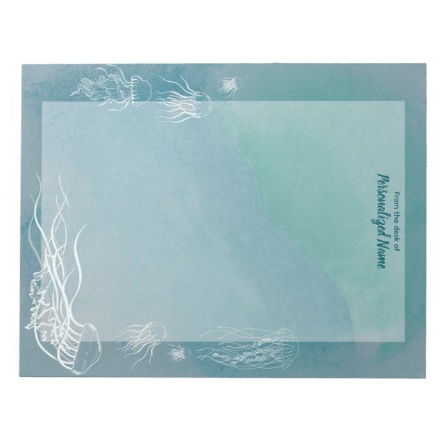 Bloco De Notas Jive de medusa sem linha (Frente)