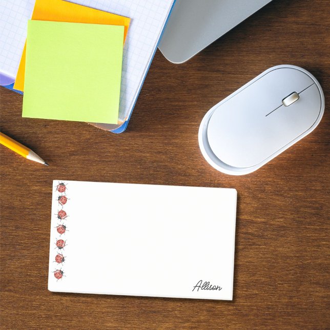 Bloco De Notas Joaninha Personalizada Fofa  (Criador carregado)