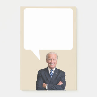 Bloco De Notas Joe Biden Diz O Presidente Dos Eua Bolha De Discur
