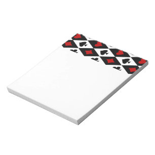 Bloco De Notas Jogador de Cartas de Blackjack Cassino Las Vegas