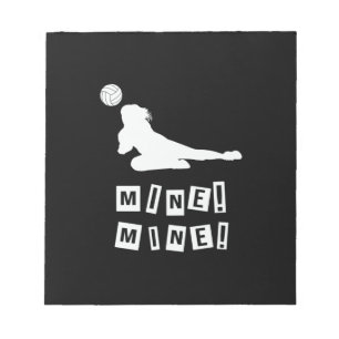 Bloco De Notas Jogador de Voleibol   Minas de voleibol