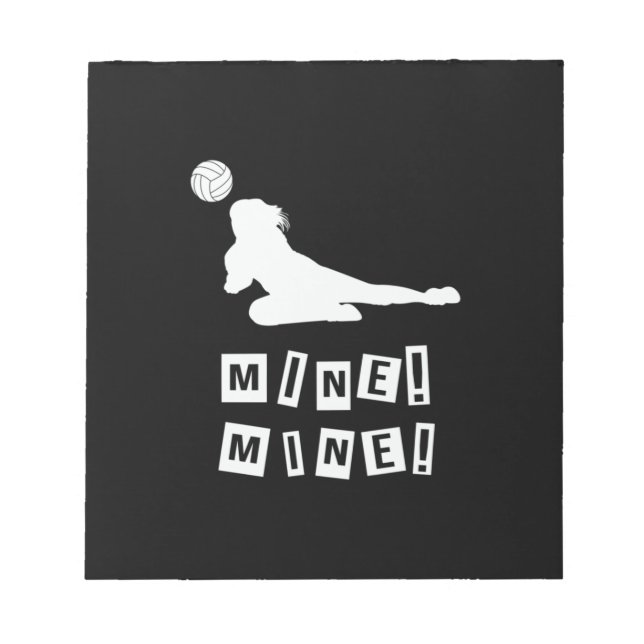 Bloco De Notas Jogador de Voleibol | Minas de voleibol (Frente)