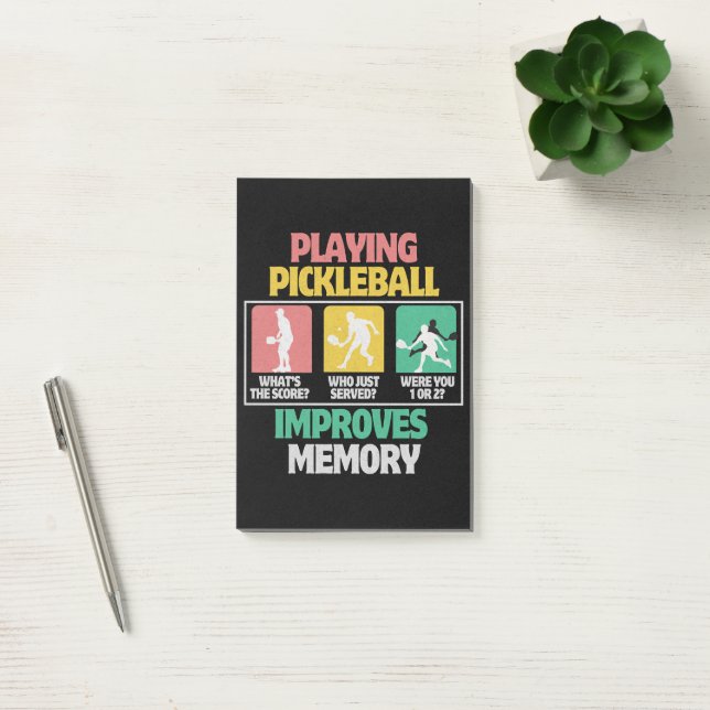 Bloco De Notas Jogando Pickleball Melhora a Memória (Escritótio)