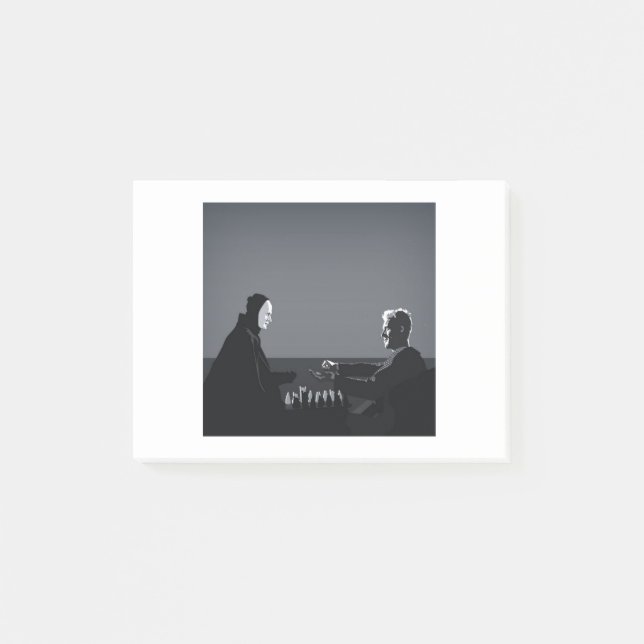 Bloco De Notas Jogando xadrez com a morte (Frente)