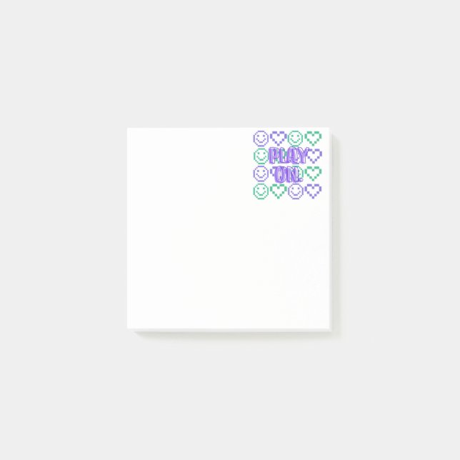 Bloco De Notas Jogar & Elementos Pixelados de Estilo de Jogo (Frente)