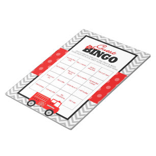 Bloco De Notas Jogo de Chá de fraldas de Bingo Convidado do Firec