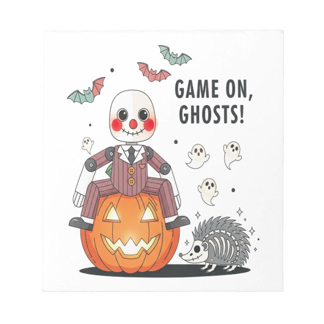 Bloco De Notas Jogo nos Fantasmas de Halloween (Frente)