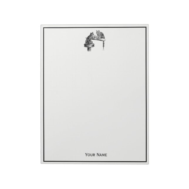 Bloco De Notas Jogos do conselho: Dois gatos jogando uma partida  (Invertido)