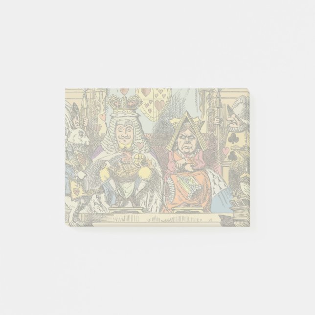 Bloco De Notas Julgamento de Alice do Valete de Copas Vintage (Frente)