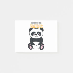 Bloco De Notas Just A Girl Who Loves Pandas