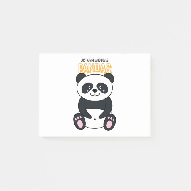 Bloco De Notas Just A Girl Who Loves Pandas (Frente)