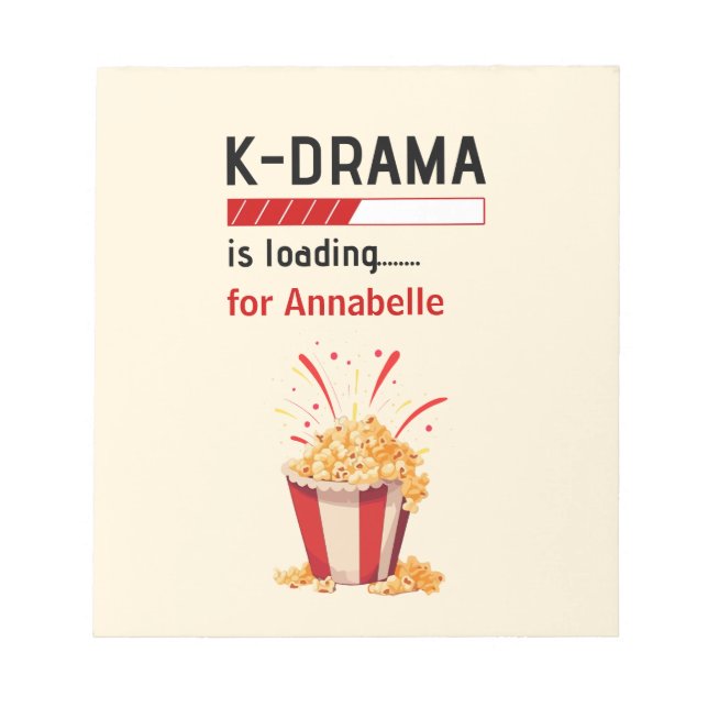 Bloco De Notas K-Drama is loading Personalized  (Frente)