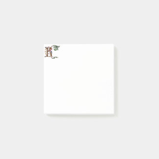 Bloco De Notas K PostIt inicial iluminado