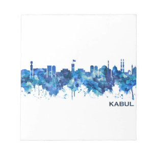 Bloco De Notas Kabul Afeganistão Skyline Blue