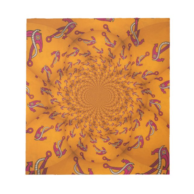 Bloco De Notas Kaleidoscope Anchor Impressão de Arte (Frente)