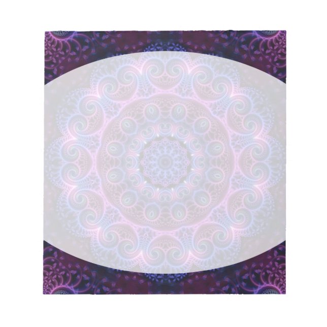 Bloco De Notas Kaleidoscope Apophysis Mandala Hearts (Frente)
