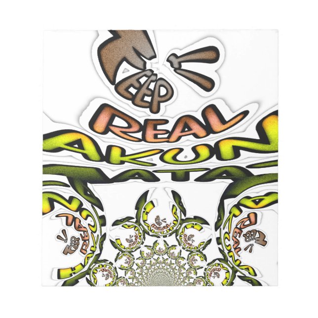 Bloco De Notas Kaleidoscope Art Impressão/Graphic (Frente)